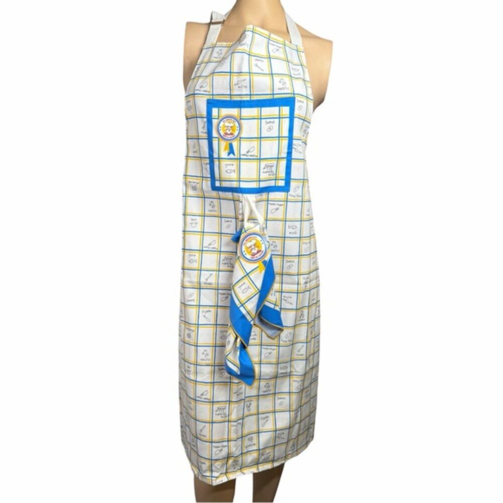 1980s Swedish Chef “Cooking School” Apron & Matching Towel/Napkin